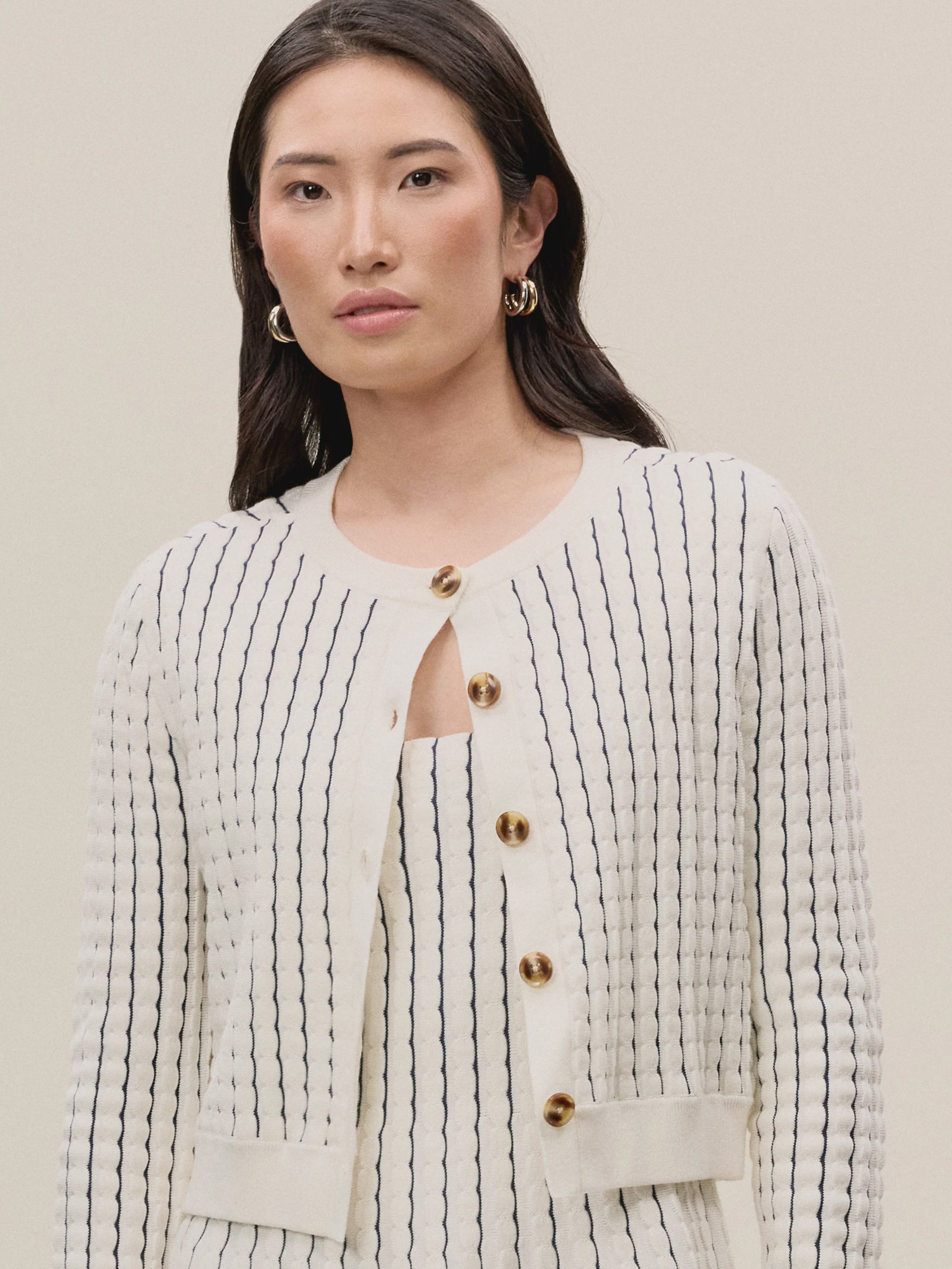 REB Scallop Stitch Cardigan
