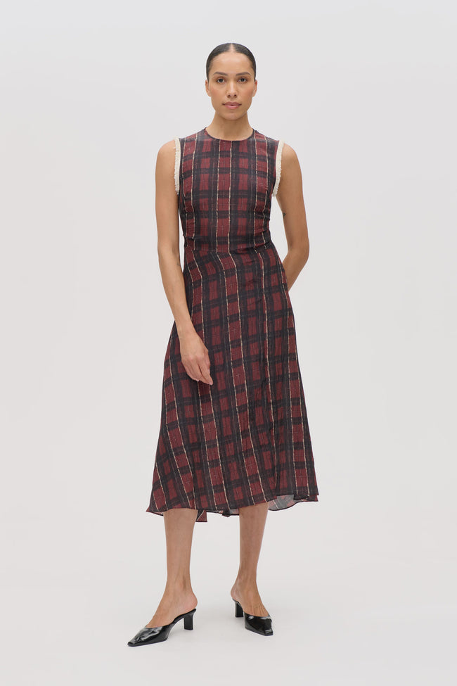 BAU Plaid A Line Dress