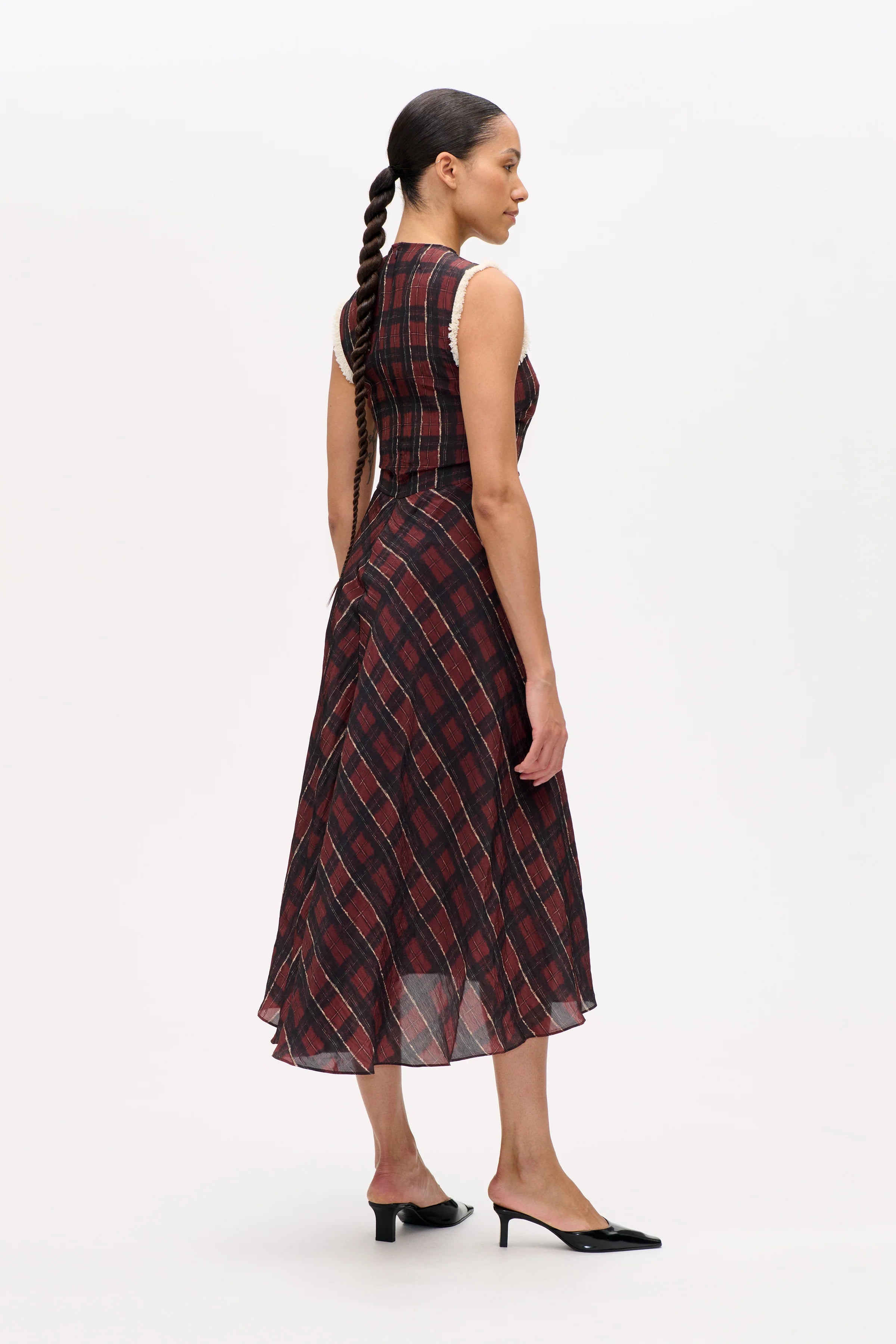 BAU Plaid A Line Dress