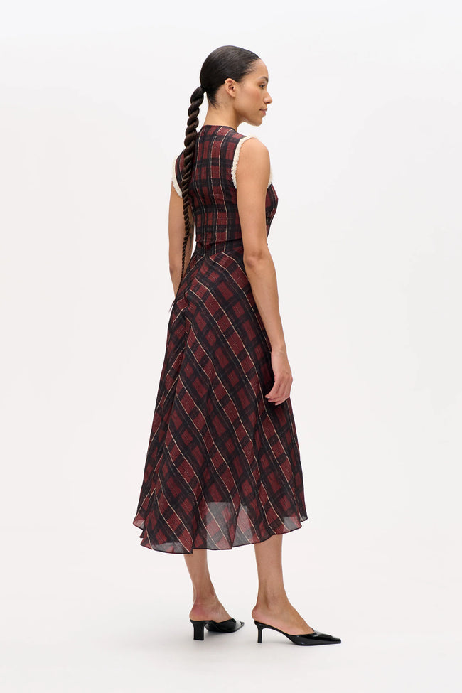 BAU Plaid A Line Dress