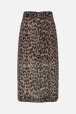 BAU Leopard Sheer Midi Skirt