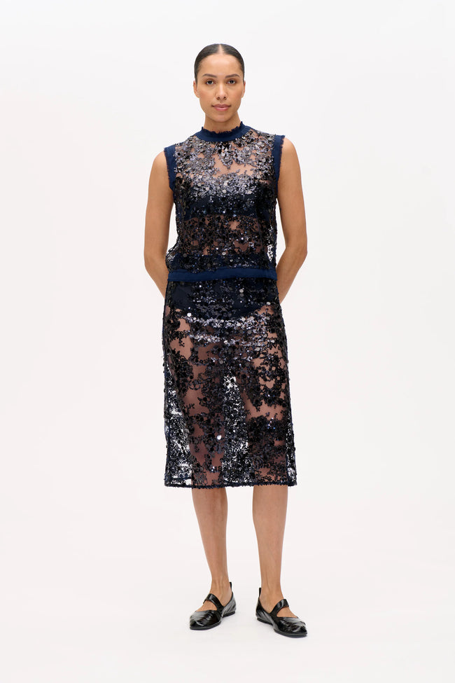 BAU Sequin Sheer Skirt