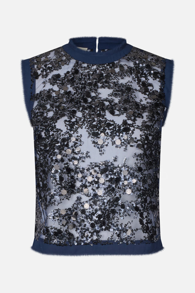 BAU Sequin Sheer Blouse