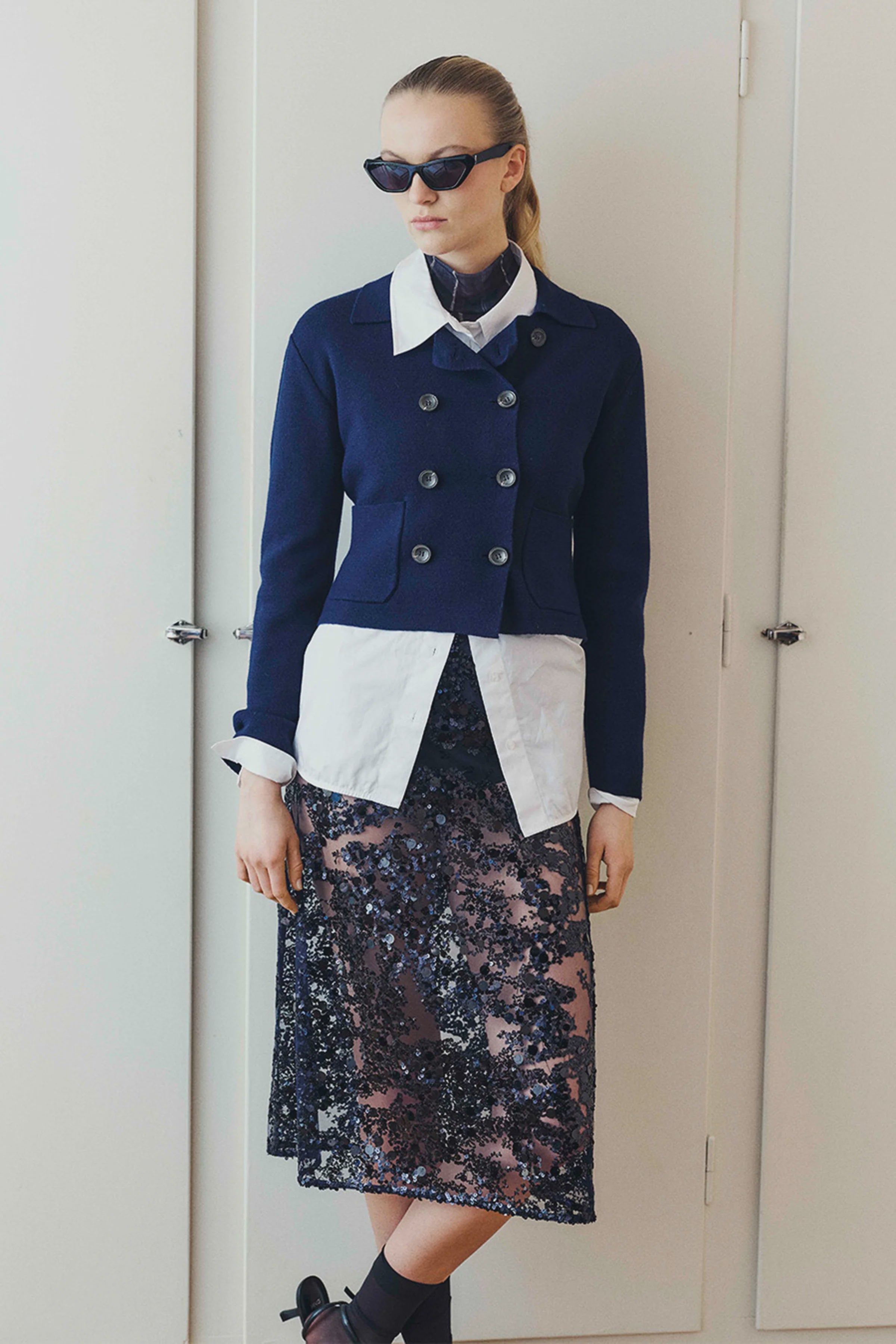 BAU Sequin Sheer Skirt