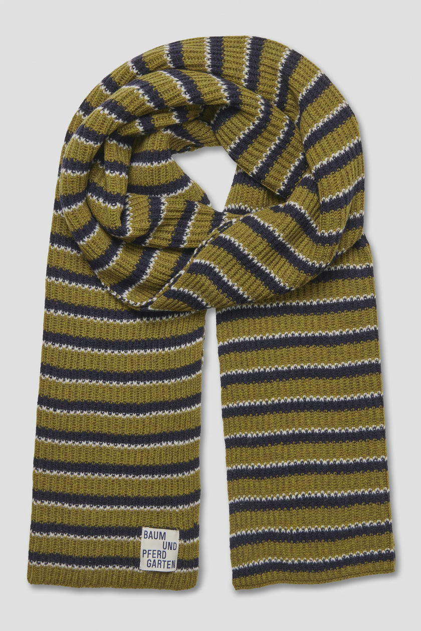 BAU Green Stripe Scarf