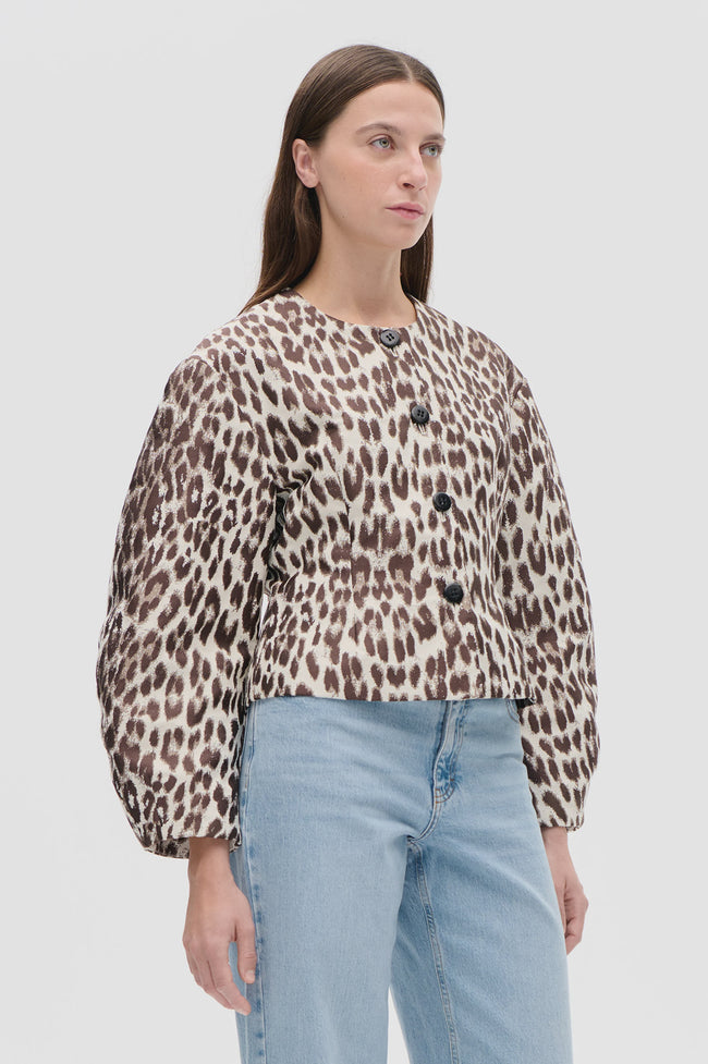 BAU Leopard Curve Sleeve Jacket