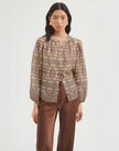VER Khaki Silk Blouse