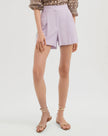 VER Lilac Pleated Short