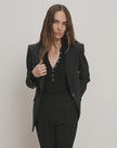 VER Black Tailored Scuba Blazer