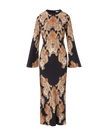 VER Black Paisley Midi Dress