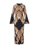 VER Black Paisley Midi Dress