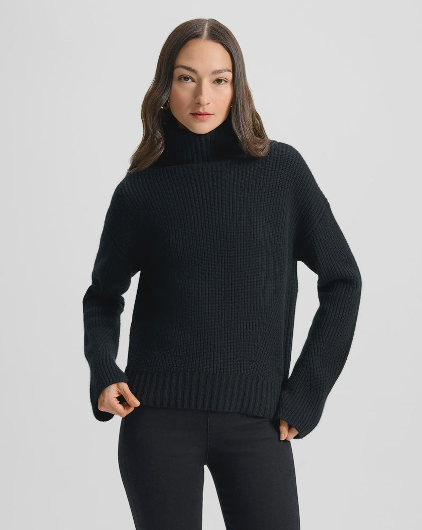 VER Black Turtleneck Sweater