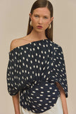 CUT Dotted Draped Top
