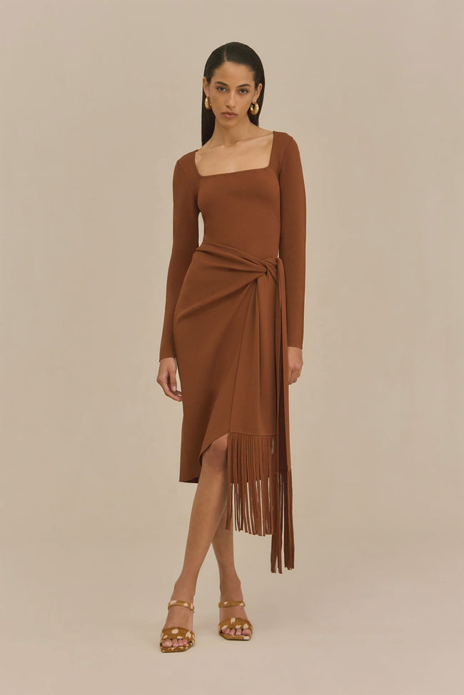 CUT Fringe Wrap Dress