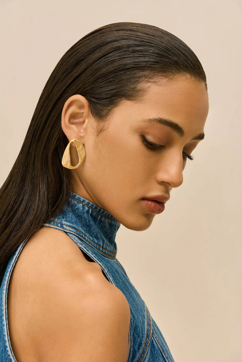 CUT Hammered Metal Earrings