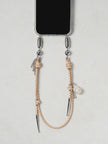 OSS Leather Pearl Charm Bolo Wristlet