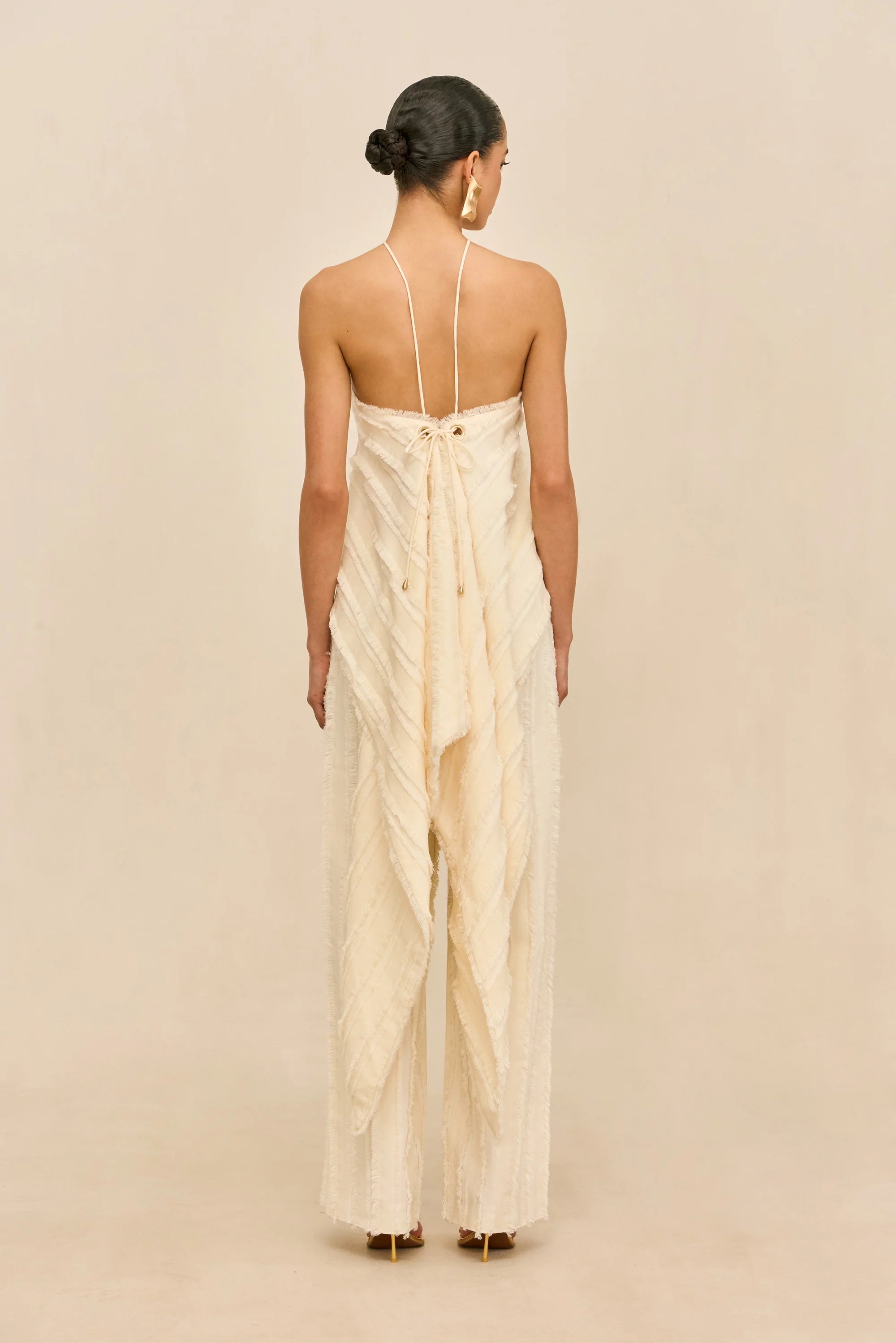 CUT Fringe Detail Wide Leg Pants