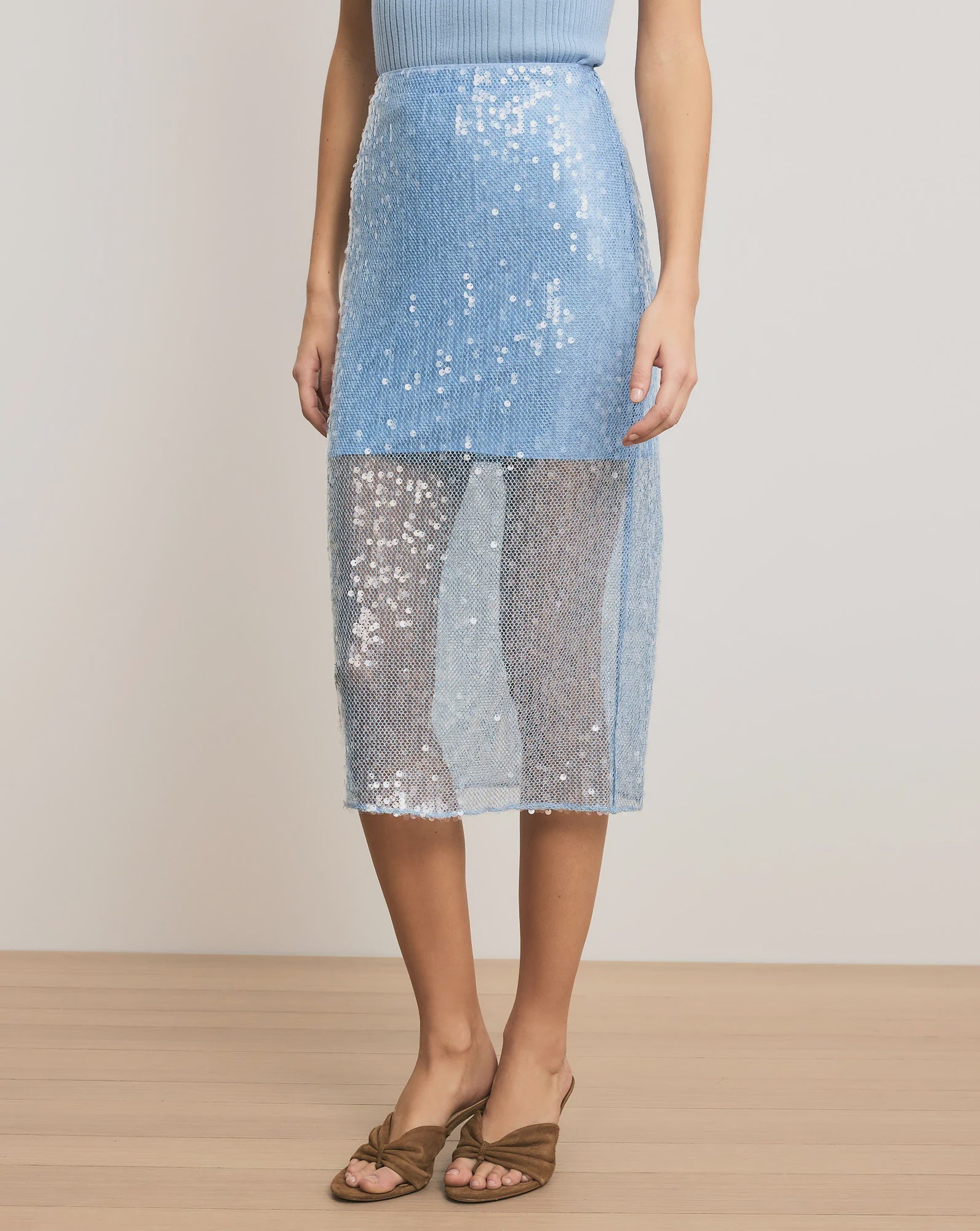 VER Sequin Sheer Skirt