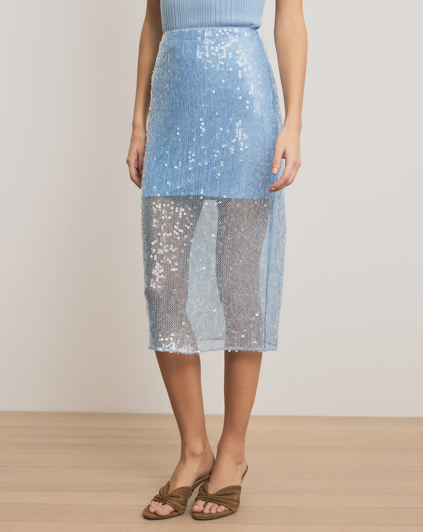 VER Sequin Sheer Skirt