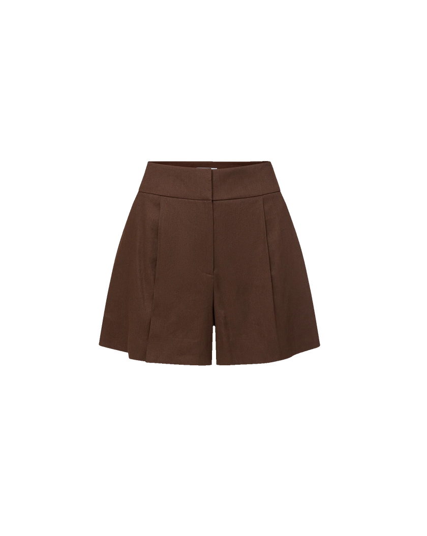 VER Linen Twill Pleated Shorts