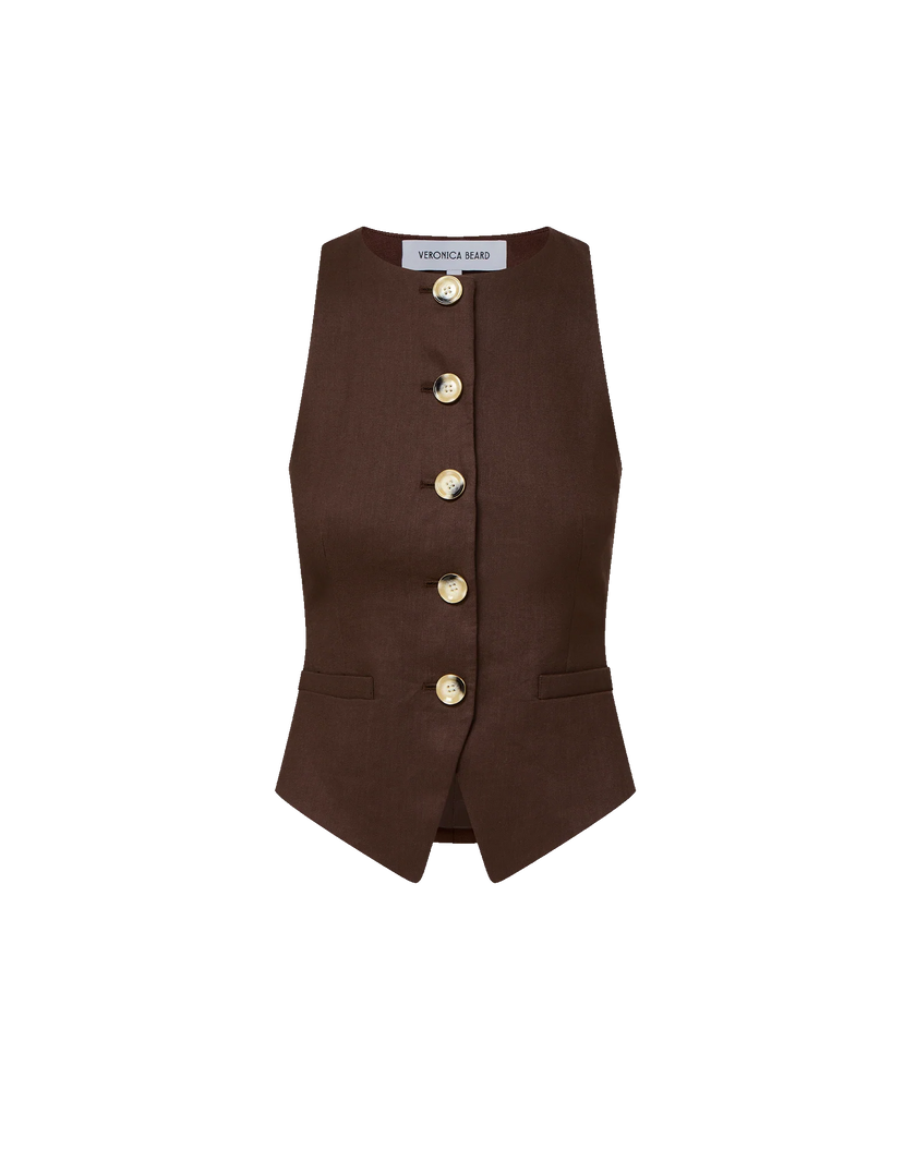 VER Linen Twill Button Vest