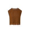 VER Scalloped Linen Top