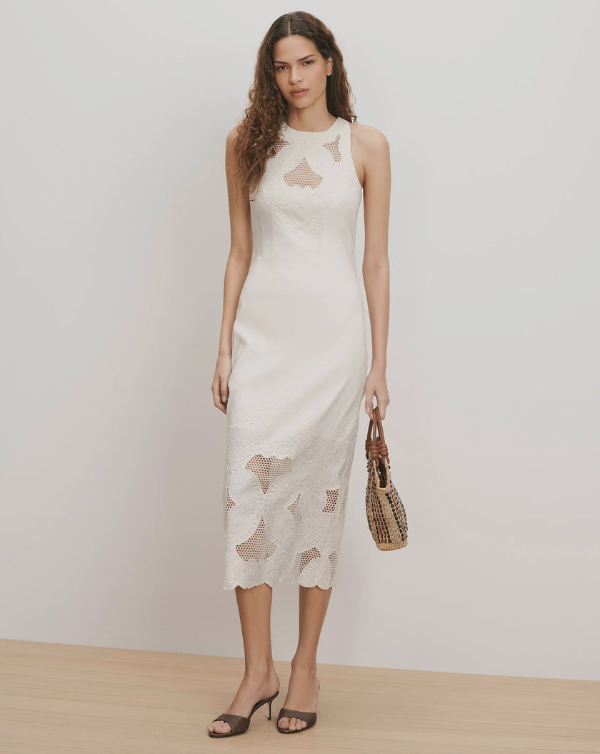 VER Eyelet Midi Dress