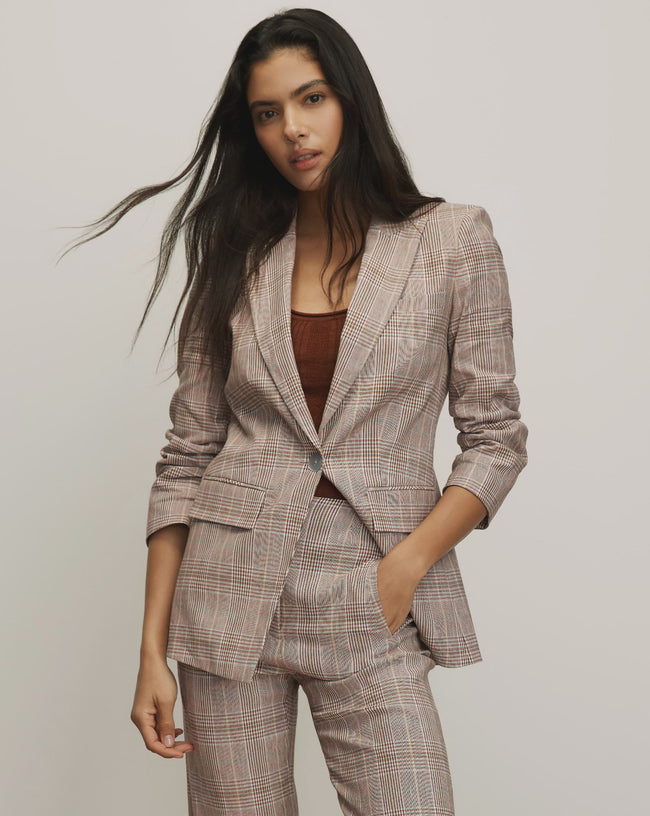VER Plaid Tailored Blazer