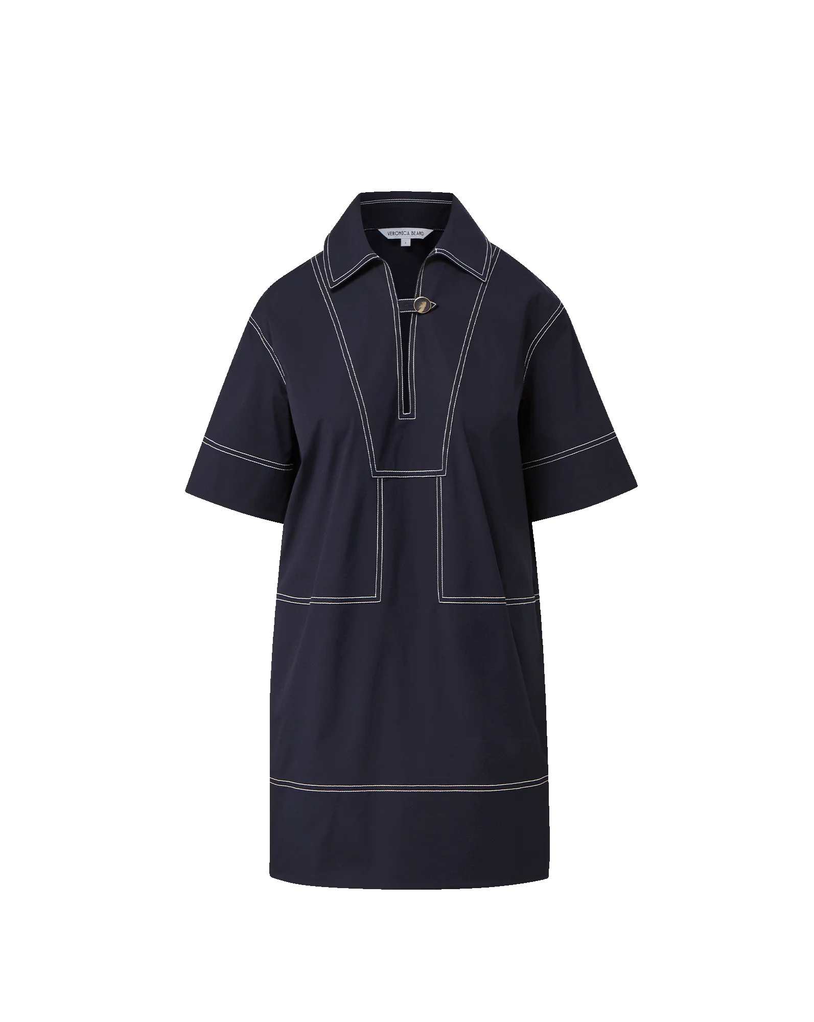 VER Contrast Thread Shift Dress