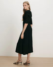 VER Knit Belted Midi Dress