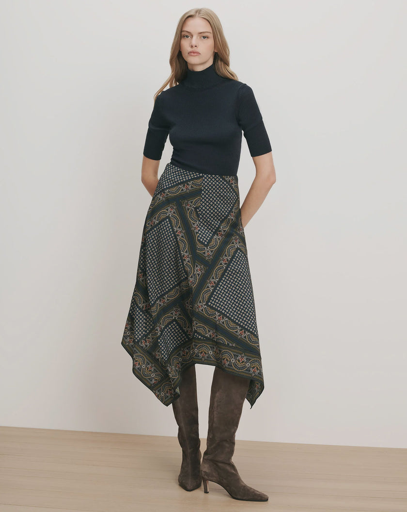 VER Scarf Print Skirt