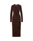 VER Brown Wrap Knit Dress