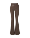 VER Brown Coated Flare Jeans