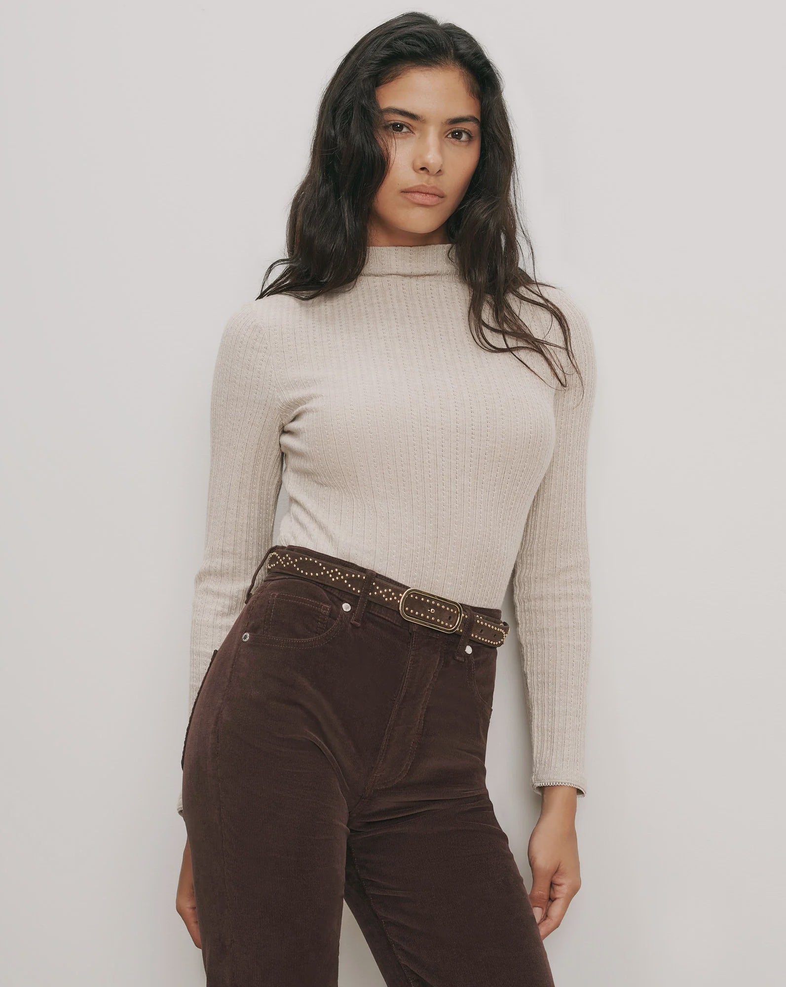 VER Slim Mockneck Knit Top