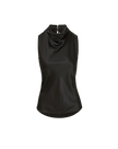 VER Black Satin Sleeveless Top