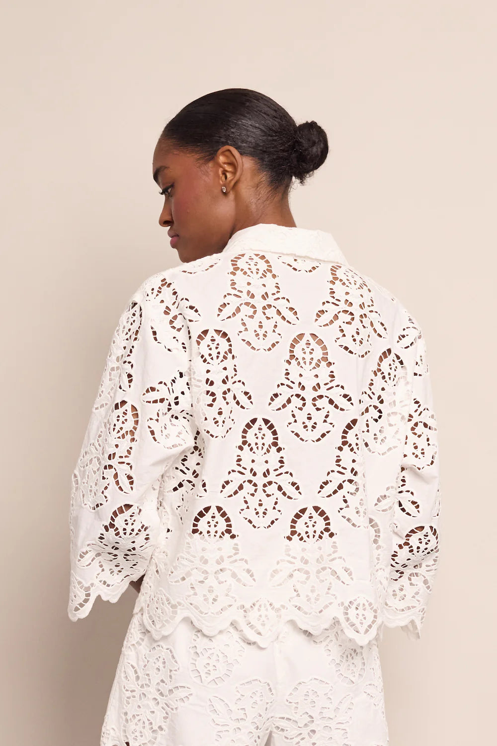 CC Eyelet Collared Shirt