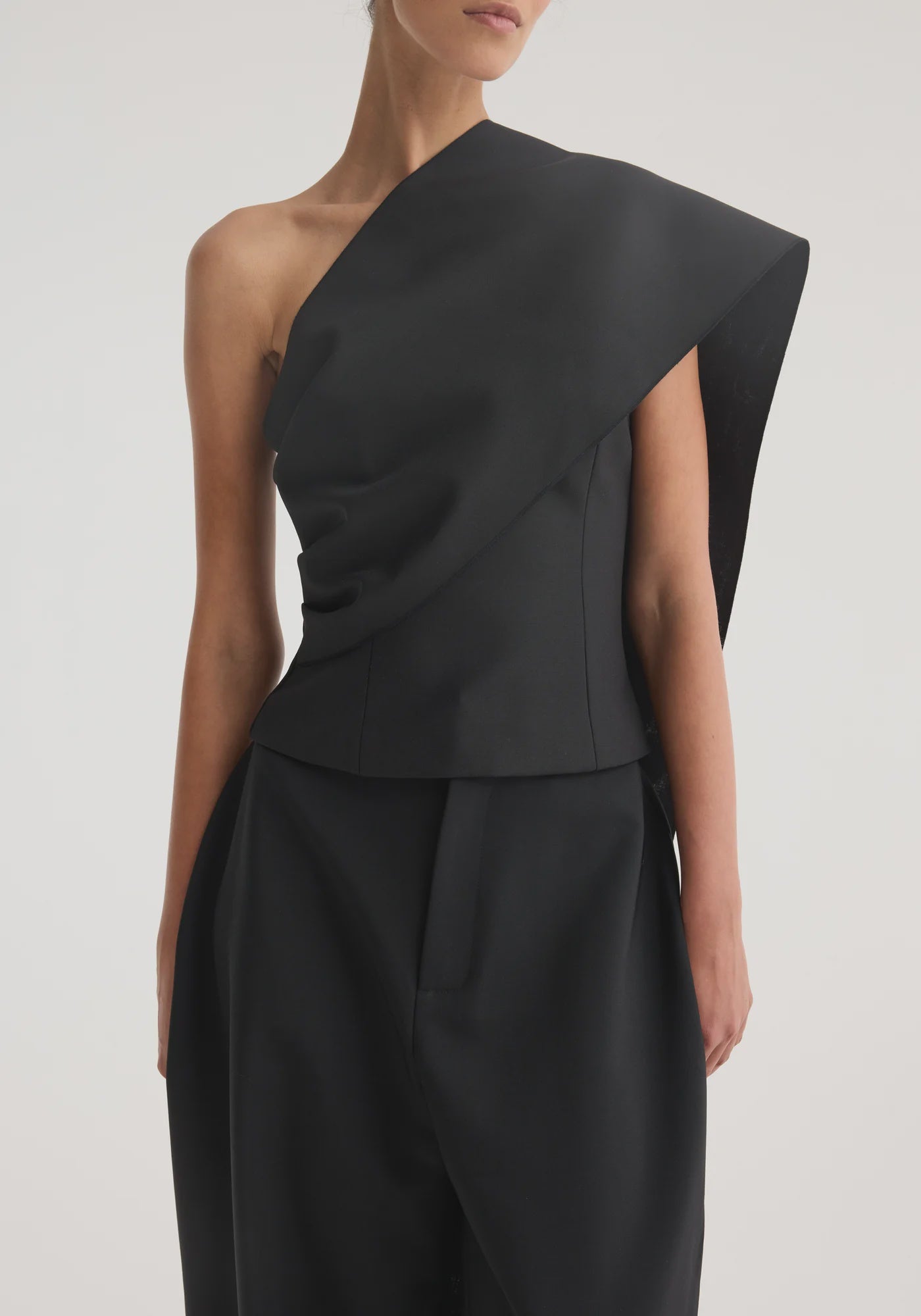 ROH One Shoulder Cape Top