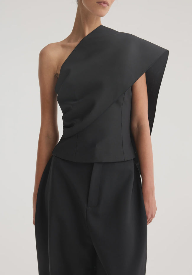 ROH One Shoulder Cape Top