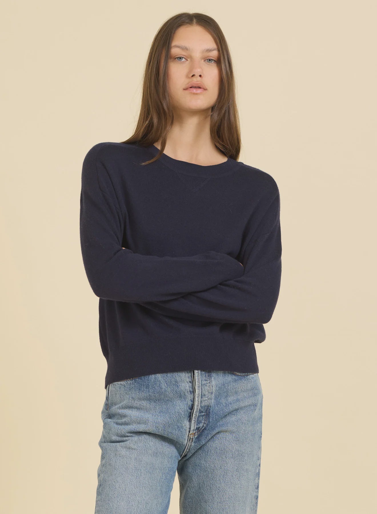 OGD Navy Sweater Short Set