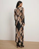 VER Black Paisley Midi Dress