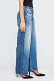 MOU Loose Straight Two Tone Jeans