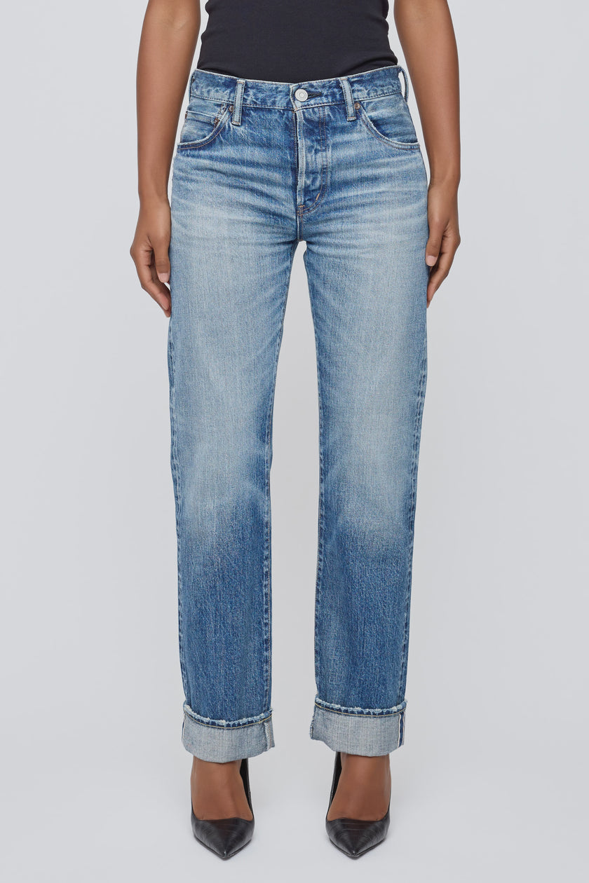 MOU Straight Cuff Jeans