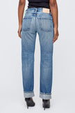MOU Straight Cuff Jeans