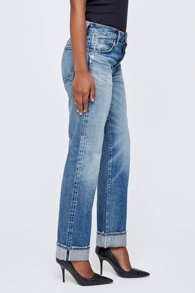 MOU Straight Cuff Jeans