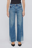 MOU Side Panel Faded Hem Jean