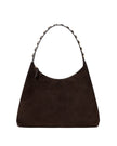 LOF Studded Suede Shoulder Bag