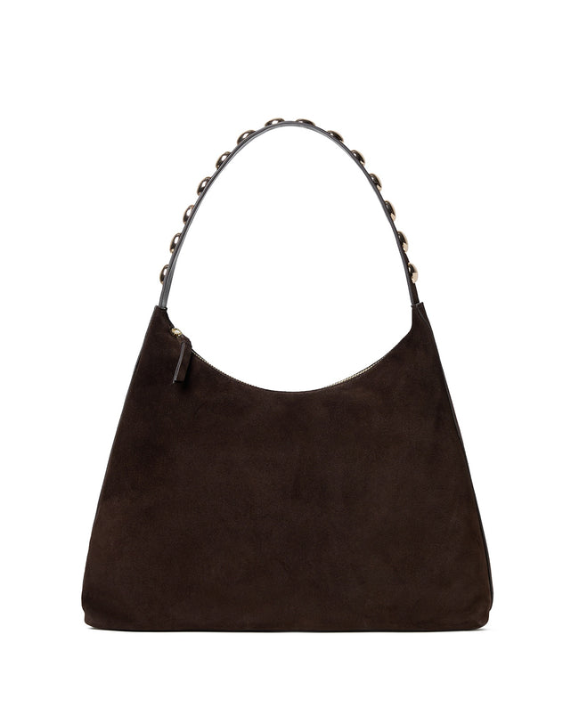 LOF Studded Suede Shoulder Bag