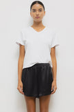 LES White V Neck Tee