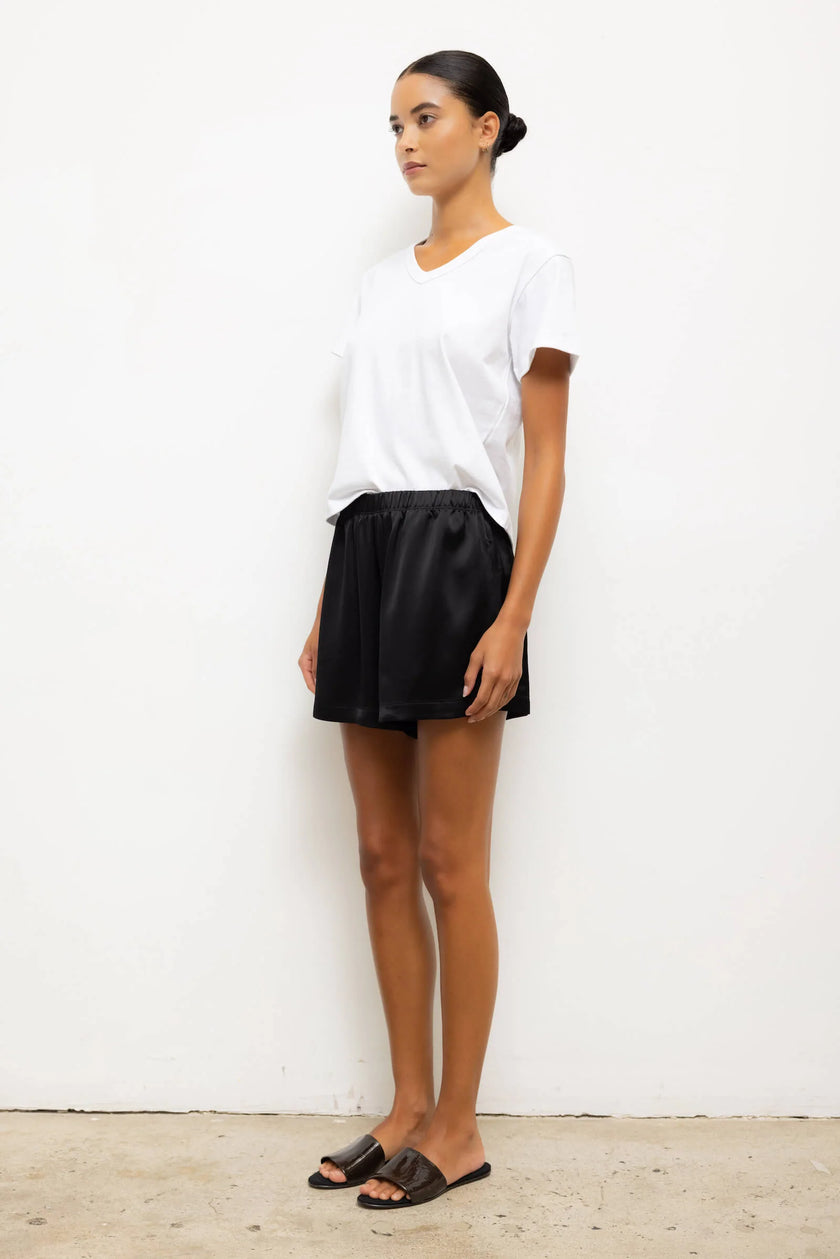 LES White V Neck Tee