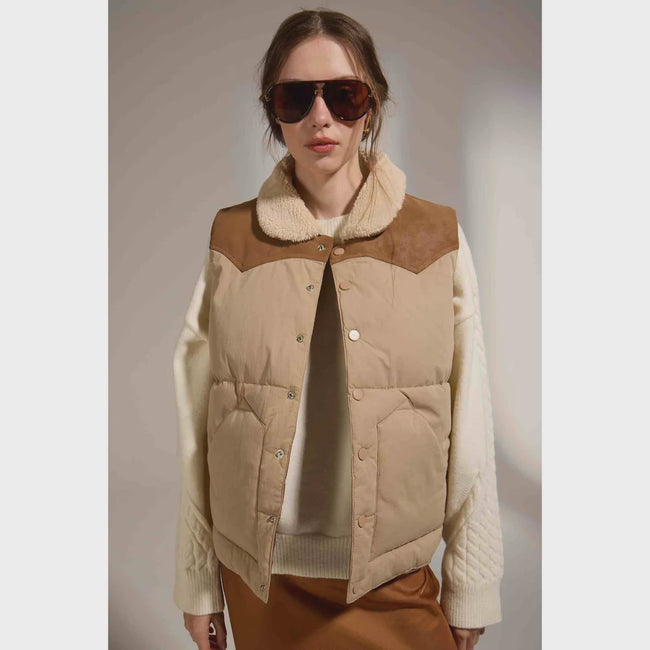 DEL Shearling Collar Vest